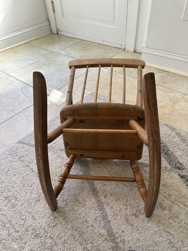 Amish Style Kids Toddler Rocking Chair Traditional Solid Clean Stunning Freeship - Picture 11 of 14