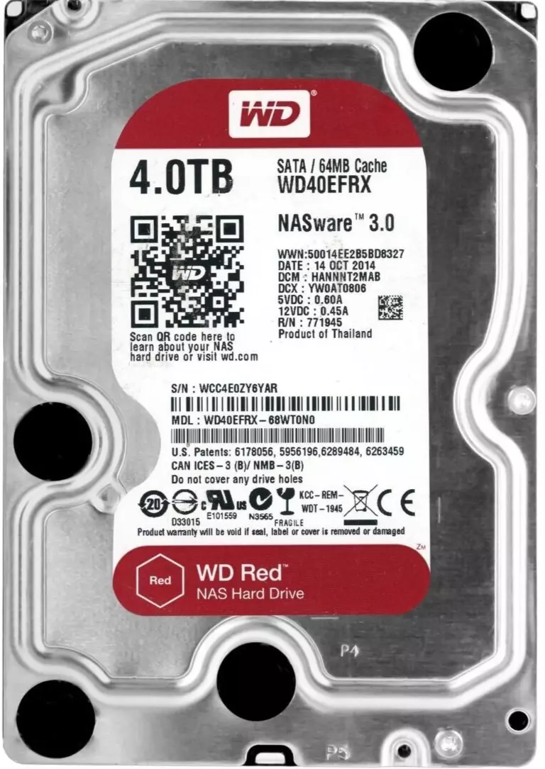 WESTERN DIGITAL RED 4TB WD40EFRX 5400U/min NASWARE 3.0 SATA III 64MB 3.5''  Zoll 718037822525 | eBay