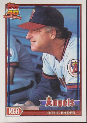 1991 Topps Manager Doug Rader #231 California Angels Baseball MGR