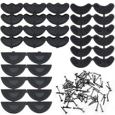 Heel Plates 24 Pairs Rubber Shoes Heel Taps Tips Repair Pad for Boots and Shoes