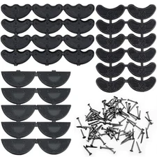 Heel Plates 24 Pairs Rubber Shoes Heel Taps Tips Repair Pad for Boots and Shoes