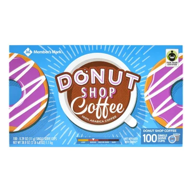 Member’S Mark Single Serve Coffee Cups, Donut Shop (100 Ct.) Switch