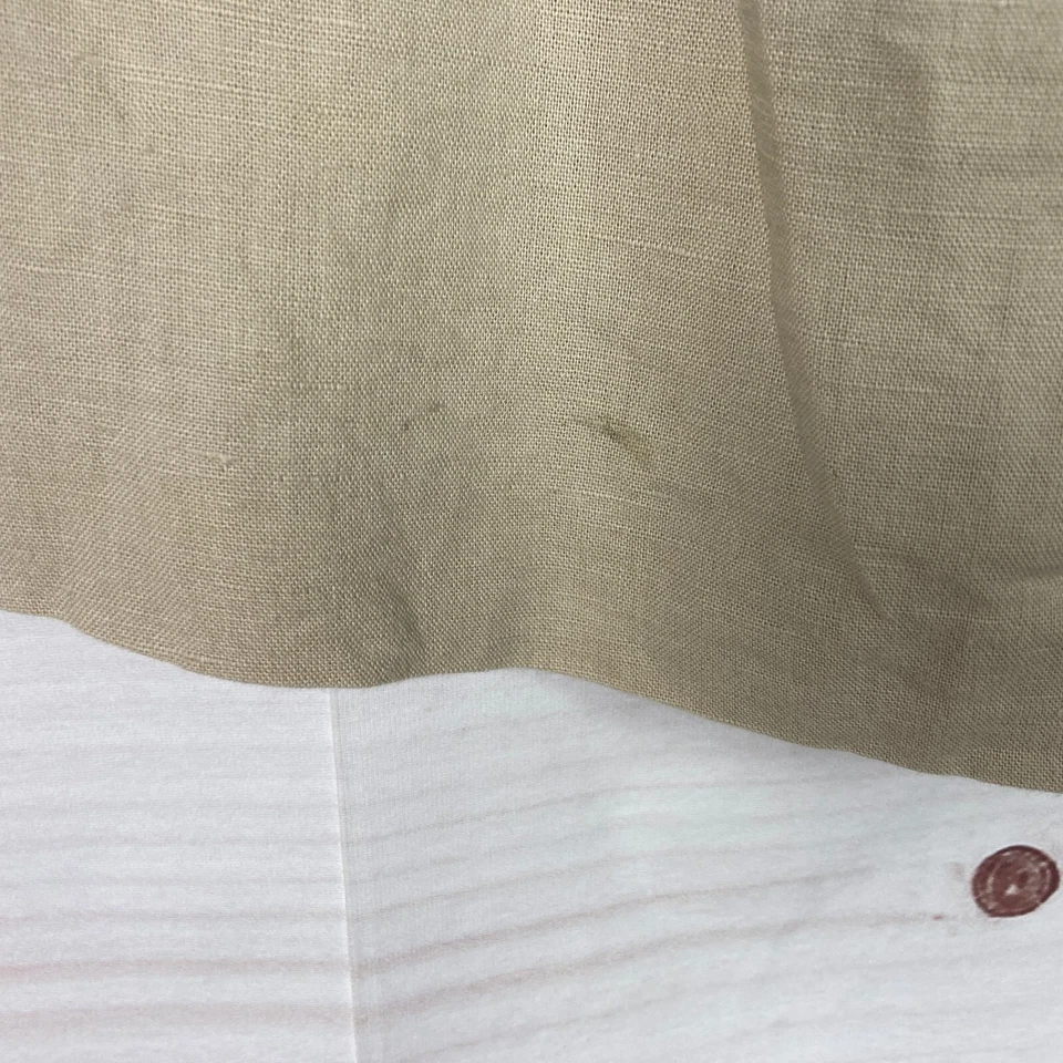 Brooks Brothers Top 女式 14 米色亚麻混纺无袖衬衫 1/4 纽扣 — 第 4/4 张图片