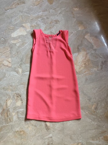 Abito Vestito Zara Salmone Rosa Borchie Tulle Introvabile XS Mini Tubino  Norbido | eBay
