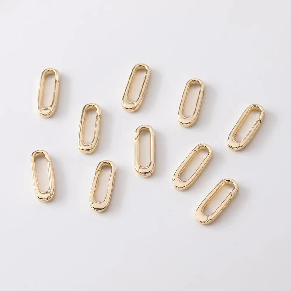 4pcs Oval Lobster Claw Clasps,Gold/Silver Oval Spring Clasp,Jewelry Claw Hooks - Image 2 of 4