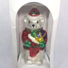Hand Blown European Glass 1997 Christmas Ornament Polar Bear