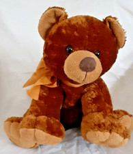 Animal Alley Brown Sitting Teddy Bear Plush Stuffed Animal With Bow 2000 Soft