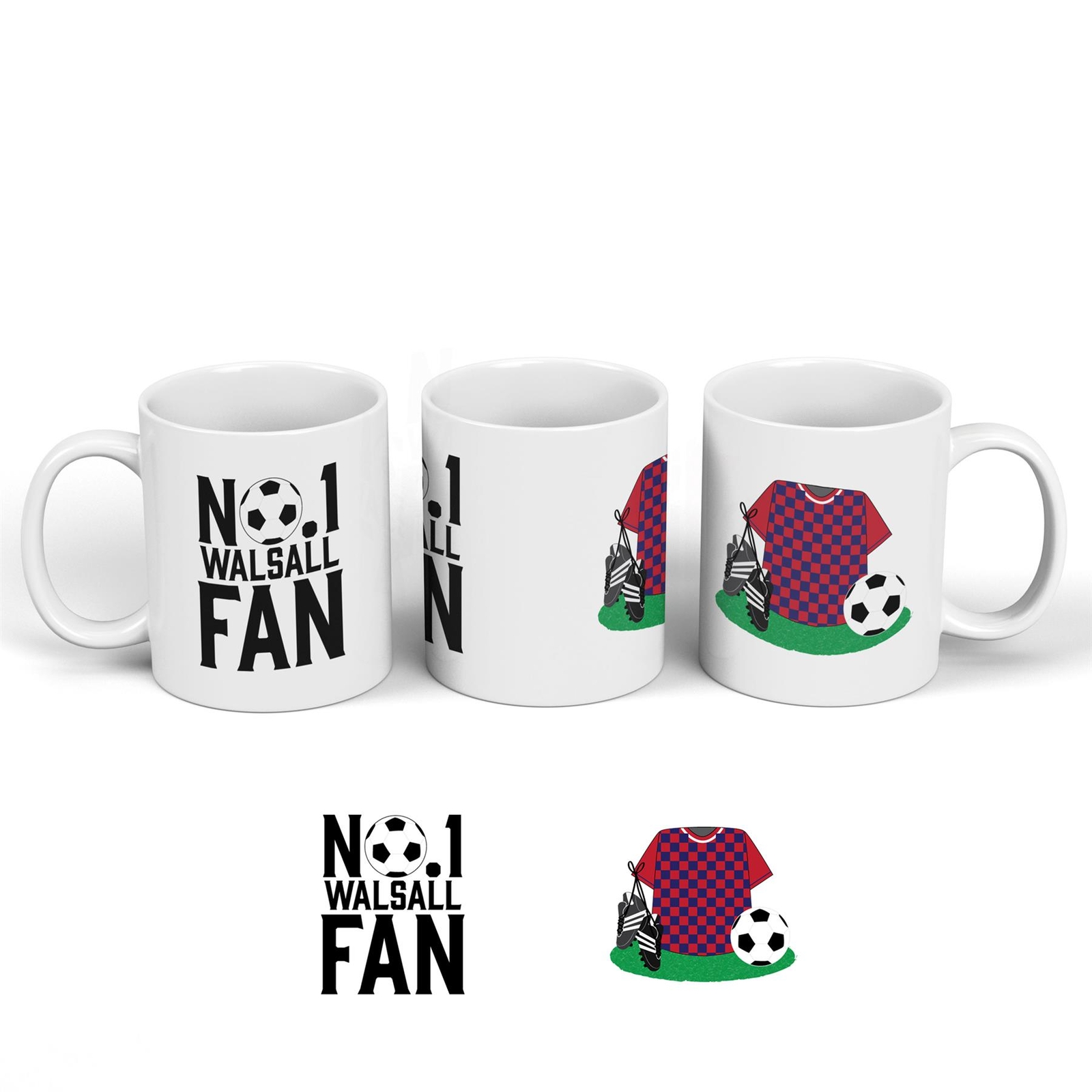 Walsall Football Team Number One Fan On Ceramic Classic Mug