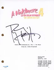 Renny Harlin "A Nightmare on Elm Street 4" Signed Full Movie Script Horror ACOA