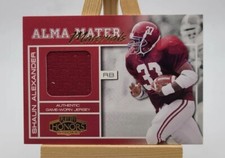 2001 PLAYOFF Shaun Alexander ALMA MATER MATERIALS JERSEY CARD