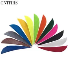 50 Pcs 2.5 Inch Parabolic Archery Fletches Right Wing Arrow Feathers