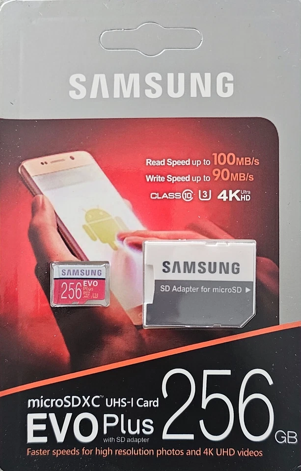 Tarjeta de memoria Samsung EVO Plus 128 GB 256 GB SDHC UHS-I Clase 10 U3 Foto 2 de 2