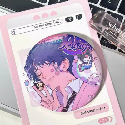 Love and Deepspace LianYu Deep Space Collaboration Backpack circular Pin Badge