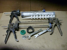 Cox Bulk Caulking Gun Lot With 14-7/8" Alumimum Barrel &  Nozzles, Used