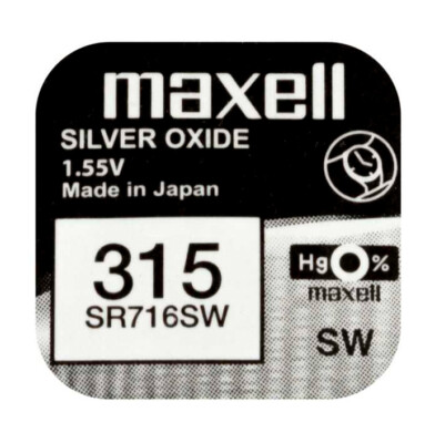 4 x Maxell 315 SR716SW SR67 SR716 V315 D315 Uhren Batterie Knopfzelle 1,55 V 