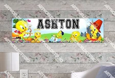 Personalized/Customized Tweety Bird Name Poster Wall Art Decoration Banner