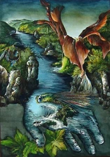 DIETRICH SCHUCHARDT - 1988 Signed Hand Painted Etching - Because You Go Away