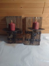 Candle Holders Wooden Wall Sconce