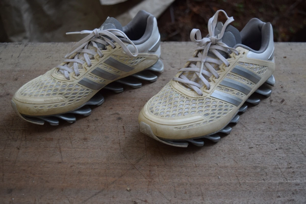 Adidas Springblade Razor Gray White Athletic Running Sneakers - Size 5.5