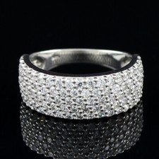 Engagement Wedding Band Ring Round Cut Cubic Zirconia 925 Sterling Silver