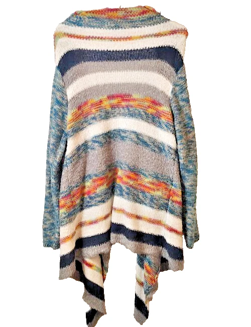 Cárdigan para mujer Allison Britney tono tierra suéter frente abierto suroeste talla XL Foto 2 de 4