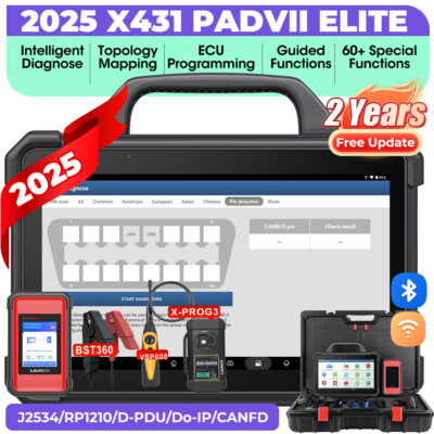 2025 LAUNCH X431 PAD VII ELITE X-PROG3 Diagnostic Scanner Key Programming Coding