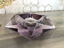 Antik Art D&eacute;co Aschenbecher Ascher lila Kristallglas Glas Burkert? Alexandrit
