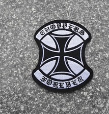 Chopper Forever Iron Cross Patch Skull Badge Biker Kutte Aufbügler Harley WCC