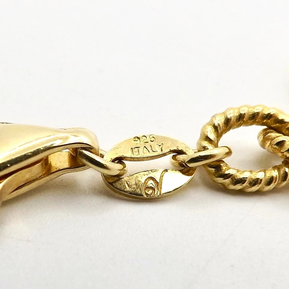 Monedas de Euro Italianas Oro 18K Vermeil Plata de Ley Dije Pulsera Eslabón Veronés Foto 4 de 4
