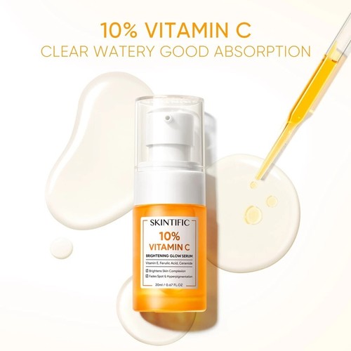 SKINTIFIC 10% Vitamin C Brightening Glow Serum (20ml) - Picture 2 of 6