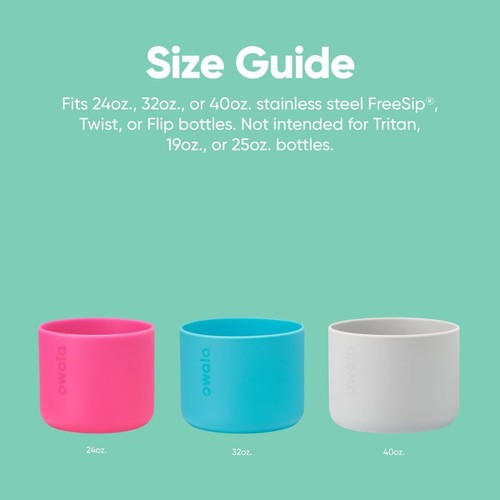 Silicone Water Bottle Boot, Anti-Slip Protective Sleeve 24 Oz, Bright Pink - Picture 4 of 11
