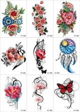 8 Sheets Temporary Tattoo Waterproof Tattoo Body Arm Stickers Fake Waterproof
