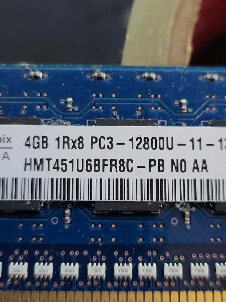 SK HYNIX HMT451U6BFR8C-PB PC3-12800U-11-13-A1 4GB 2/PK (IN12S1B4) - Image 4 of 4