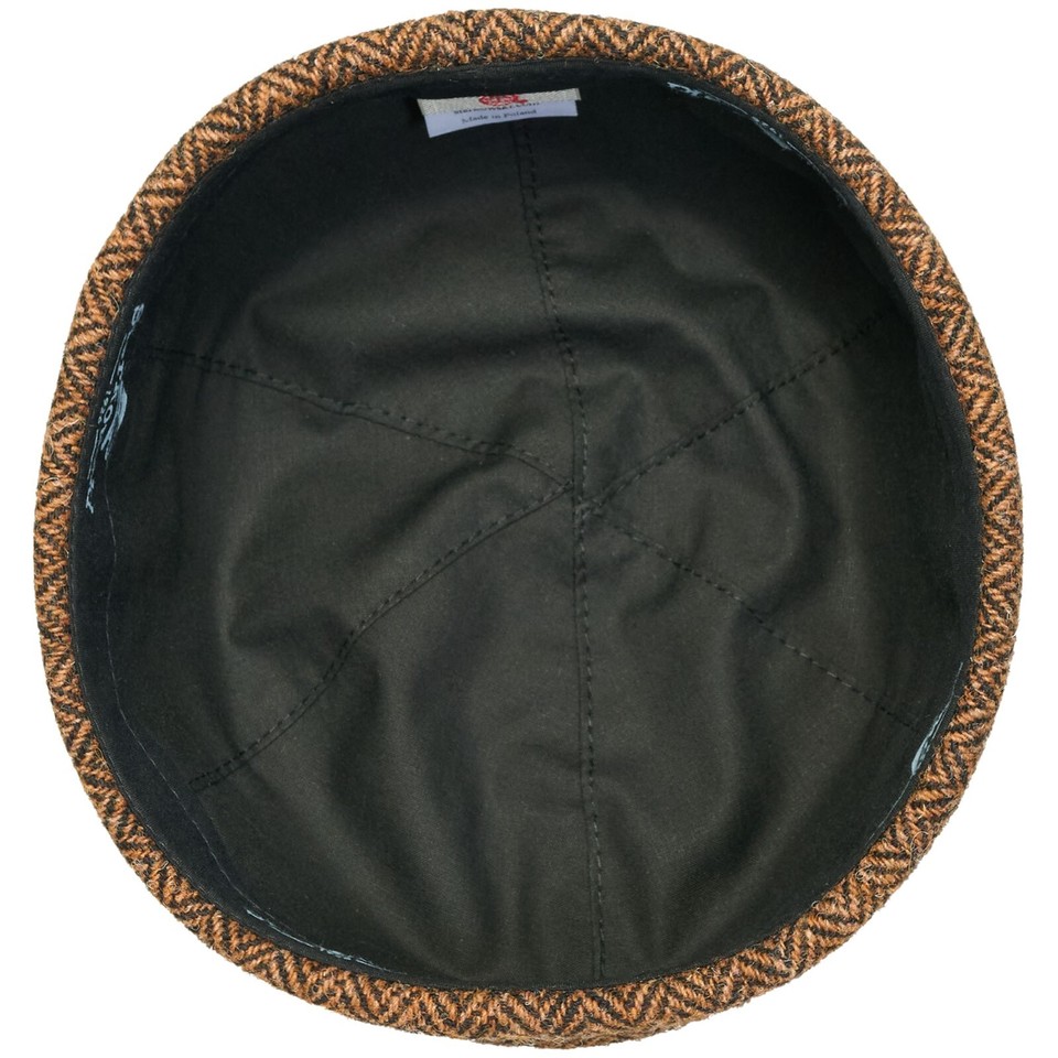 DOCKER Harrs Tweed Beane Cap Pure Scottsh Wool Leon Stevedore Hat