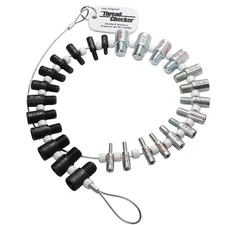 Thread Checker Combo Metric Inch & SAE Bolt, Nut Gauges 6-32 - 1/2, M4 - M12
