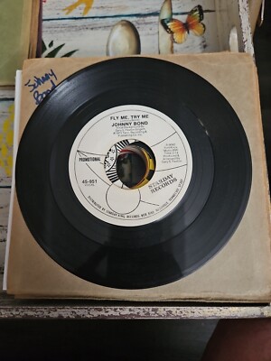 Johnny Bond fly me try me put the country back in country music 45 VG PROMO