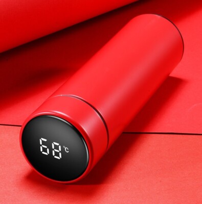 Isolierte Thermoskanne mit digitaler Temperaturanzeige 