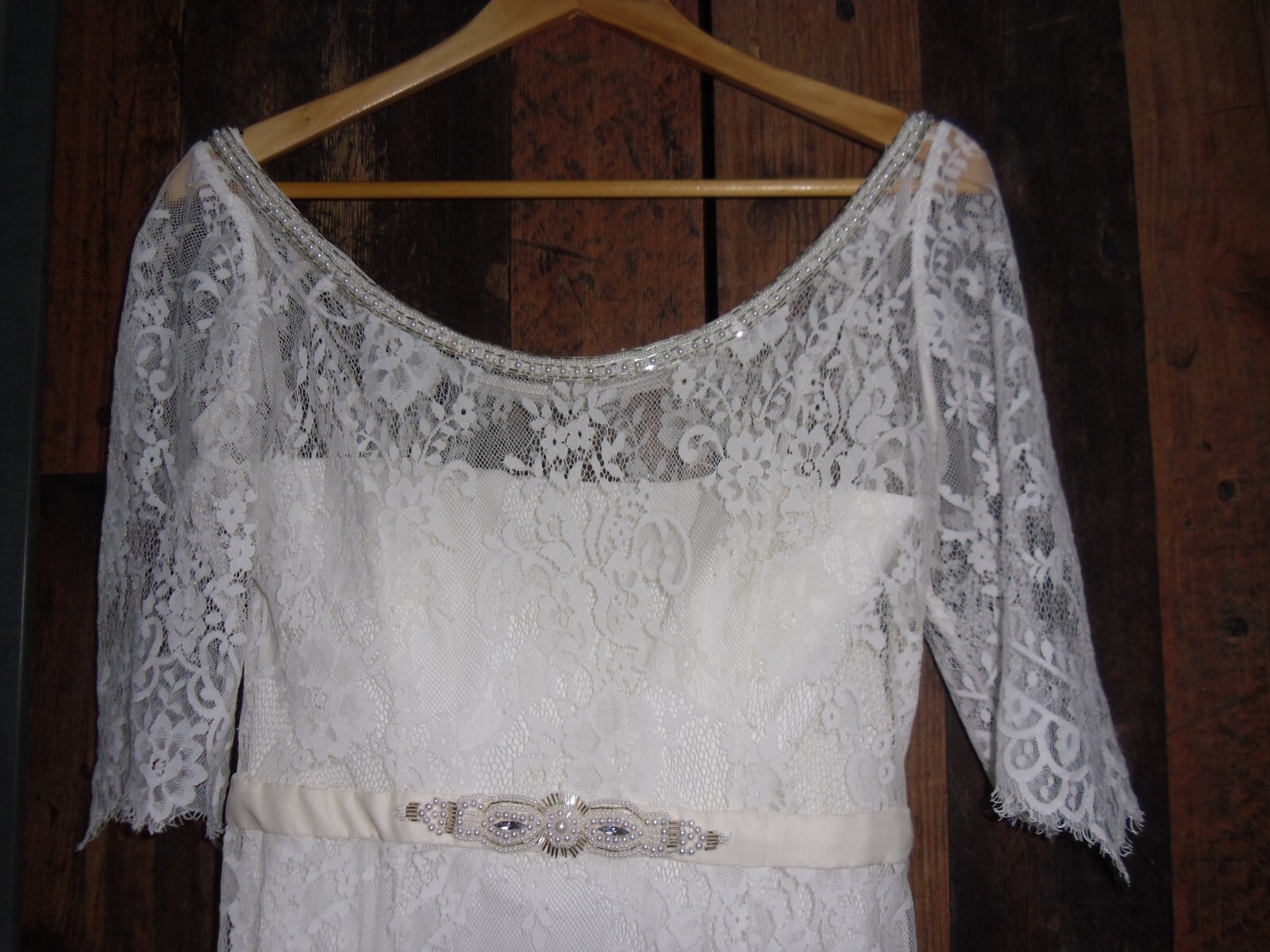 beautiful ladies Monsoon bridal dress size 10 image 7