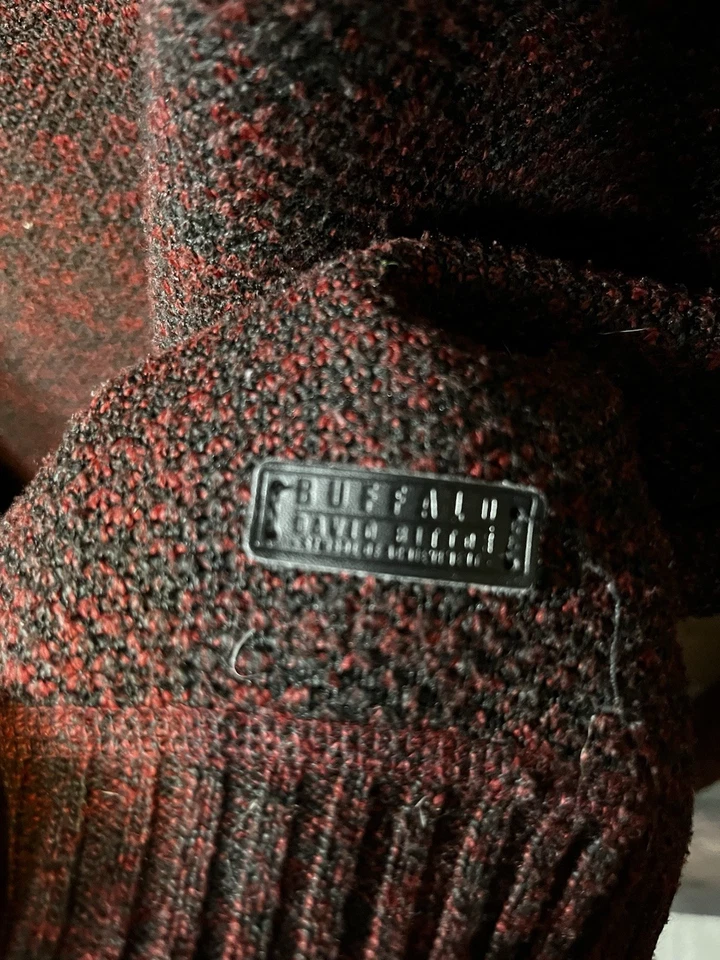 设计师 Buffalo David Bitton 拉过毛衣男式 L 大号内衬 1/4 Snap — 第 3/4 张图片