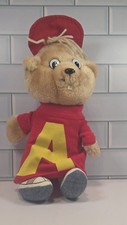 Vintage 1983 CBS Alvin Chipmunks Plush 11" Stuffed Animal Red Shirt