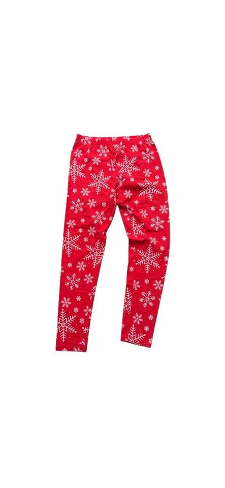 NWT Red Christmas Festive Holiday Snowflake Leggings Size XS (1) No Boundaries - Image 3 of 3