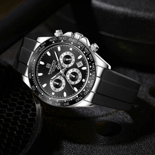 45MM NAVIFORCE Luxury Quartz Diver Watch Men Silicone Waterproof Luminous NEW
