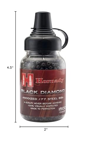 Hornady Black Plated .177 Caliber Steel BB Gun BBs (1500 One Size, 
