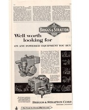 1956 Briggs & Stratton 4-Cycle Gasoline Engine Single Page Print Ad