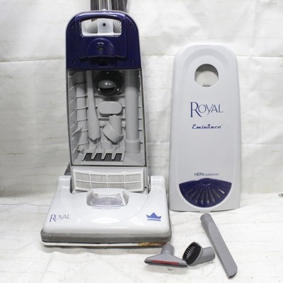 ROYAL Eminence RY9700 HEPA Upright Vacuum Cleaner With Some Attachments Vintage