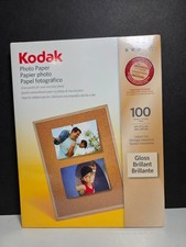 KODAK PHOTO PAPER 100 CT 8.5 X 11 INSTANT DRY SEALED Gloss Finish 820 9017 New
