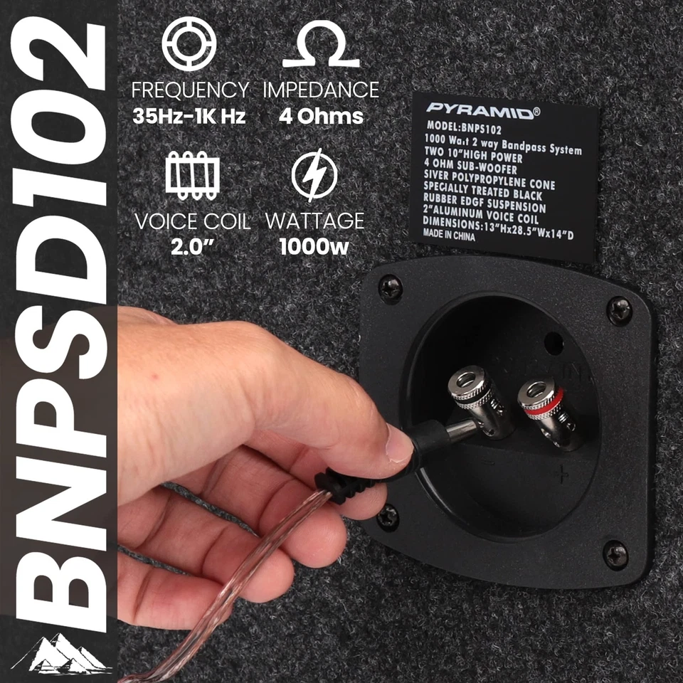 1000W Dual Bandpass Speaker System - Car Audio Subwoofer W/ Neon Accent - Image 4 of 4