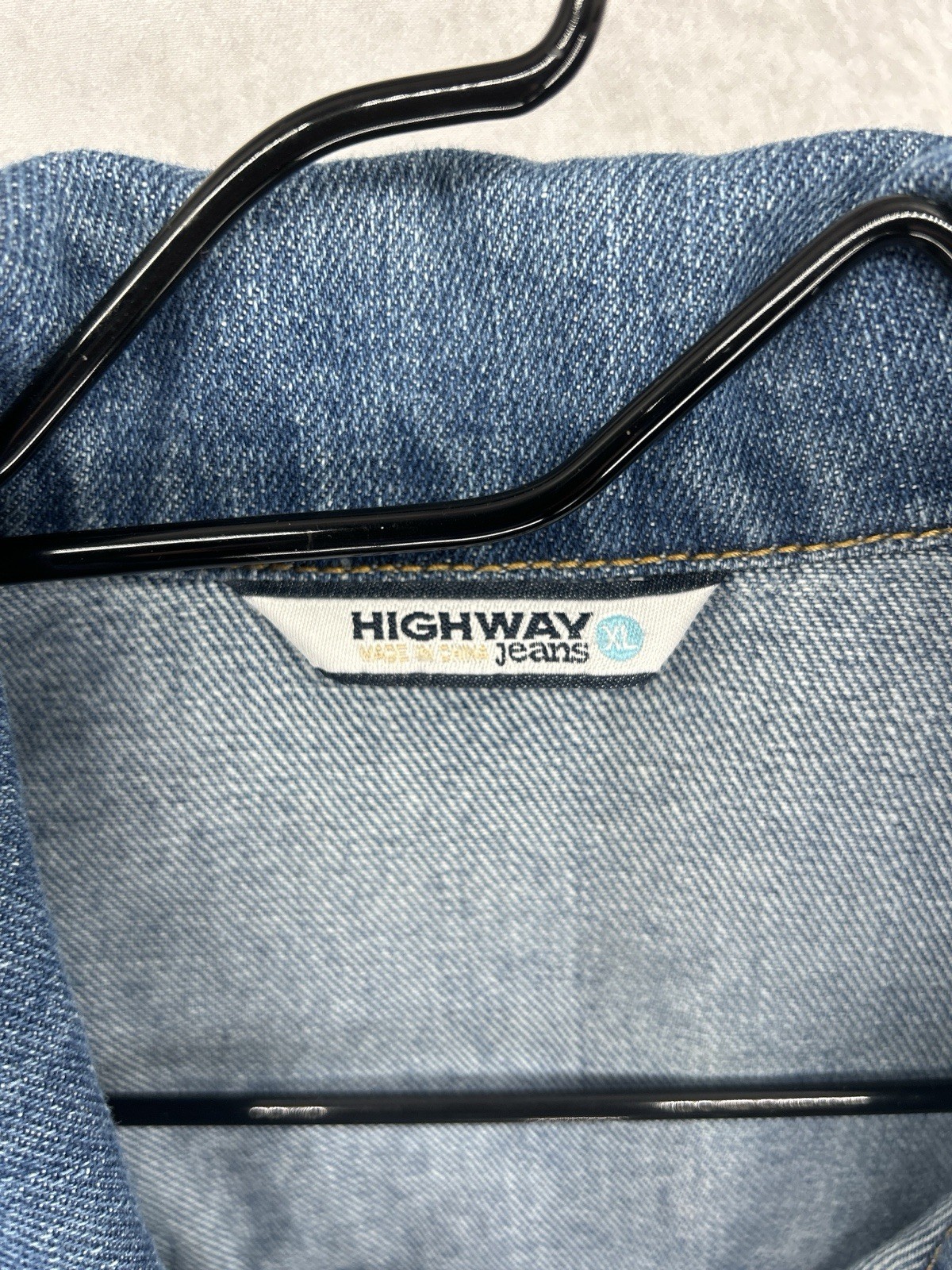 Highway Patchwork Cropped Jean Jacket Juniors XL … - image 5