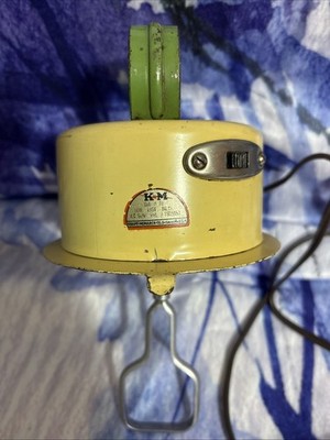 Vintage Knapps Monarch KM Electric Beater Mixer Yellow  1940s 1950s