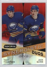 2022 Synergy Synergistic Duos Star-Rookie Red 4/499 Tage Thompson Jack Quinn z6b